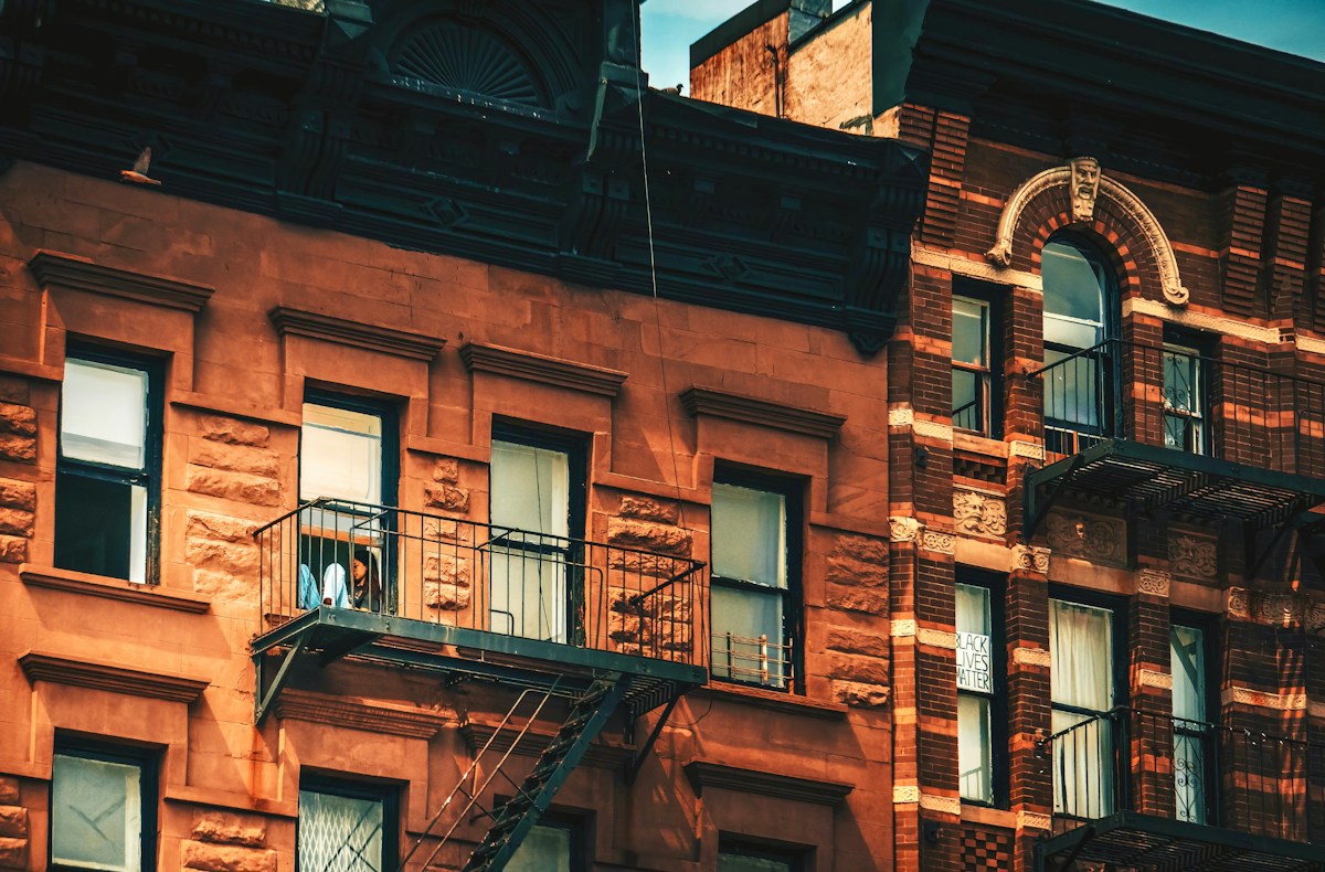 Detail of historic Manhattan residential architecture
